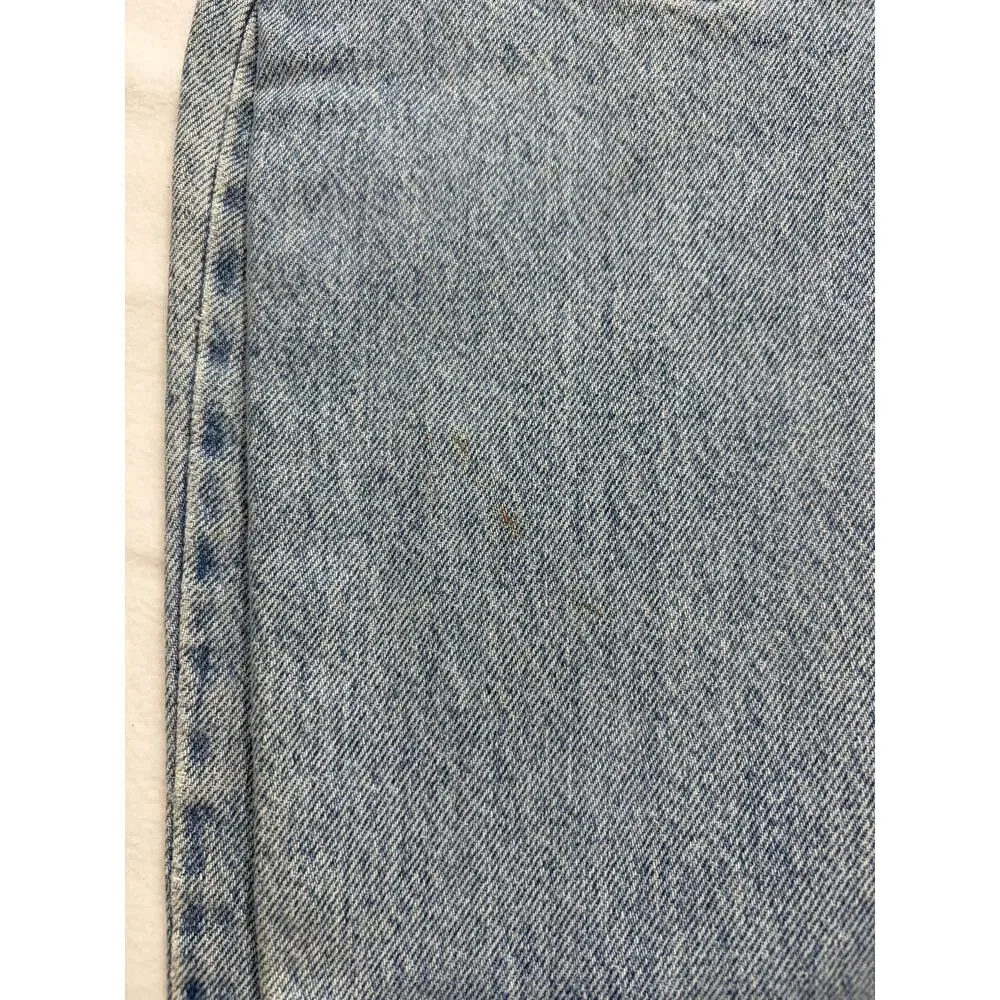 Vintage J.Crew Jeans Mens 33x28 Light‎ Wash Button Fly Straight Leg USA Style